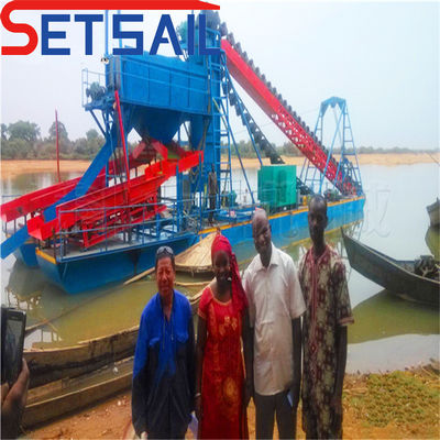 Moeda dos EUA CTN Slot Tipo Chain Bucket Gold Diamond Mining Dredger com Jigging Machinery