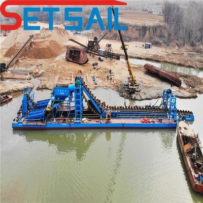 128PCS-176PCS Chian Quantity Bucket Chain River Sand Gold Dredger para dragagem de diamantes