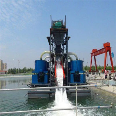 Dredger de mineração de ouro fluvial de alta produtividade com capacidade de equipamento de jigging de 60m3-300m3