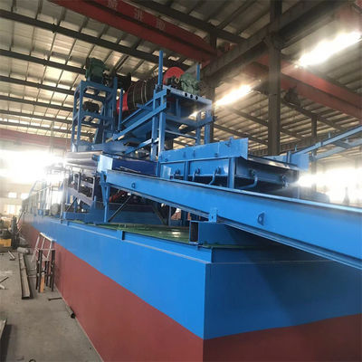 Dredger de mineração de ouro fluvial de alta produtividade com capacidade de equipamento de jigging de 60m3-300m3