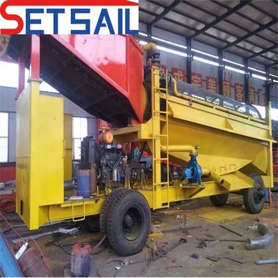Equipamento completo de mineração de diamantes de ouro com máquina de agitação e capacidade de balde de 0,07 m3