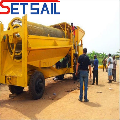 Equipamento completo de mineração de diamantes de ouro com máquina de agitação e capacidade de balde de 0,07 m3