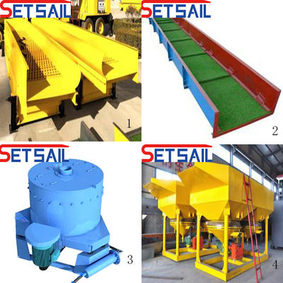 Equipamento completo de mineração de diamantes de ouro com máquina de agitação e capacidade de balde de 0,07 m3