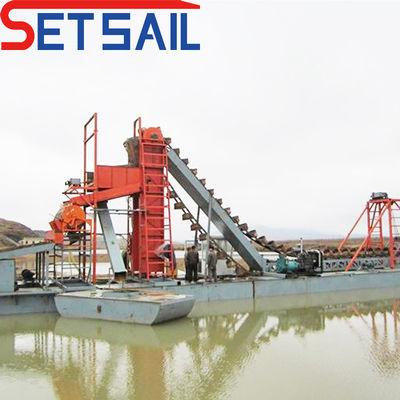 80000.000kg Set de energia elétrica Cadeia de vela balde de ouro dragagem para rio Congo diamante