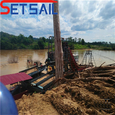 80000.000kg Set de energia elétrica Cadeia de vela balde de ouro dragagem para rio Congo diamante