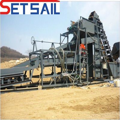 Máquinas para mineração de ouro em terra com chute de agitação e motor a diesel Cummins ou Weichai