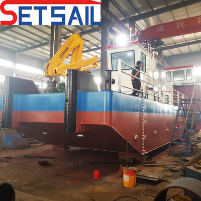 Barco de trabalho de serviço multifunção de motores a diesel Cummins com casco de aço ligado resistente