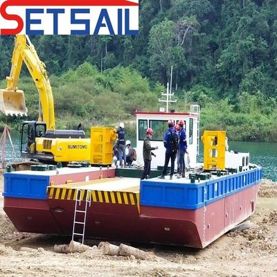 Barco de trabalho de serviço multifunção de motores a diesel Cummins com casco de aço ligado resistente