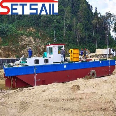 Barco de trabalho de serviço multifunção de motores a diesel Cummins com casco de aço ligado resistente