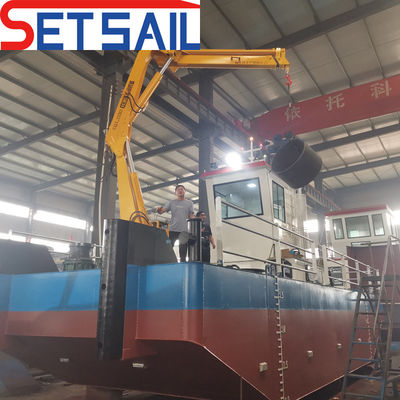 Barco de trabalho de serviço multifunção de motores a diesel Cummins com casco de aço ligado resistente