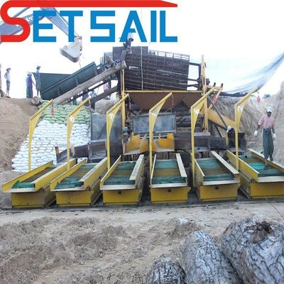 Máquinas de mineração de ouro terrestres de chapa de aço durável com potência de tela de tambor 10kw-50kw