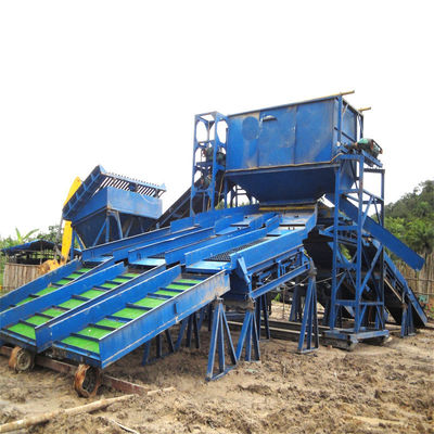 18000.000kg Peso Bruto Equipamento de extracção de ouro alúvico completo com pára-quedas/jigantes/centrífugas de agitação