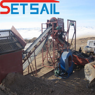 20-60 Conjunto Quantidade de balde Mineração de terras Equipamento de mineração de ouro e diamantes com máquinas de jigging