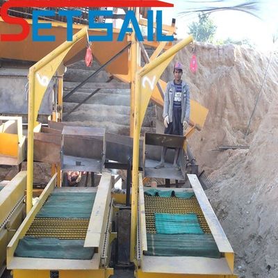Máquinas de mineração de ouro e diamantes, com dois conjuntos de centrífugas, capacidade de 50 a 500 toneladas