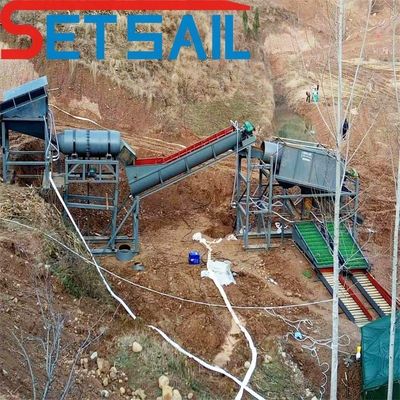 Máquinas de mineração de ouro e diamantes, com dois conjuntos de centrífugas, capacidade de 50 a 500 toneladas