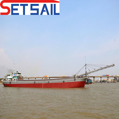 Casco de aço 500t Max. Capacidade de carga Barco de transporte de areia fluvial com sistema PLC