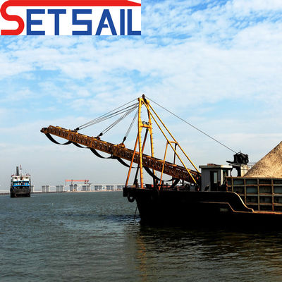 Casco de aço 500t Max. Capacidade de carga Barco de transporte de areia fluvial com sistema PLC