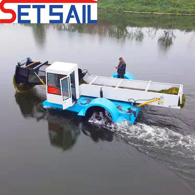 50m3 Max. Capacidade de carga Recolhedora de limpeza anfíbia para pequeno rio/lago/estão