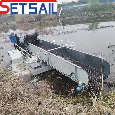7.2m-25m Comprimento total Recolhedora de algas Nave de recolha de plantas aquáticas