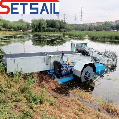 7.2m-25m Comprimento total Recolhedora de algas Nave de recolha de plantas aquáticas