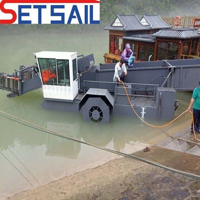 50m3 Max. Capacidade de carregamento Recolhedora de ervas daninhas aquáticas para eliminação de lixo flutuante
