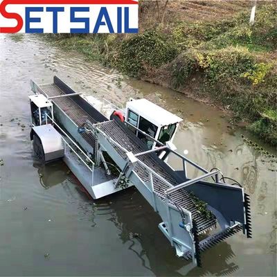 50m3 Max. Capacidade de carregamento Recolhedora de ervas daninhas aquáticas para eliminação de lixo flutuante