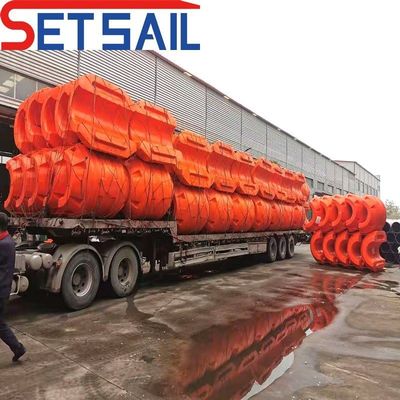 Conexão de flange Tubo de transporte de areia marinha cortador de sucção de dragagem tubo de descarga