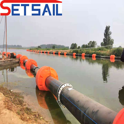 Fator de segurança elevado Tubo redondo de HDPE para dragadora de sucção de tração de barragem em areia fluvial