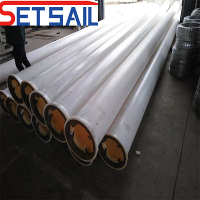 Pedido personalizado de tubo de dragagem de material HDPE com conexão de flange do original